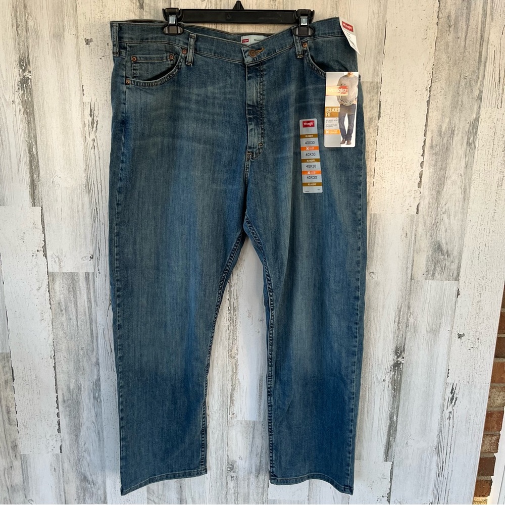 Wrangler Men’s Relaxed Fit Straight Leg Denim Jeans Size 40X30